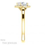 Heart Shaped Forever Brilliant Moissanite Engagement Ring #GTJ925-heart-fb-y