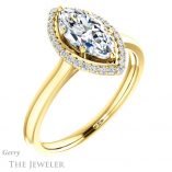 Marquise Cut Forever Brilliant Moissanite Engagement Ring #GTJ925-marquise-fb-y