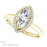 Marquise Cut Forever Brilliant Moissanite Engagement Ring #GTJ925-marquise-fb-y