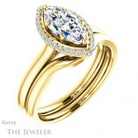 Marquise Cut Forever Brilliant Moissanite Engagement Ring #GTJ925-marquise-fb-y