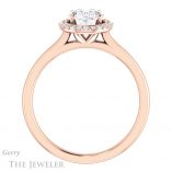 Oval Shaped Forever One Moissanite Engagement Ring #GTJ925-oval-fo-r