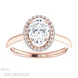 Oval Shaped Forever One Moissanite Engagement Ring #GTJ925-oval-fo-r