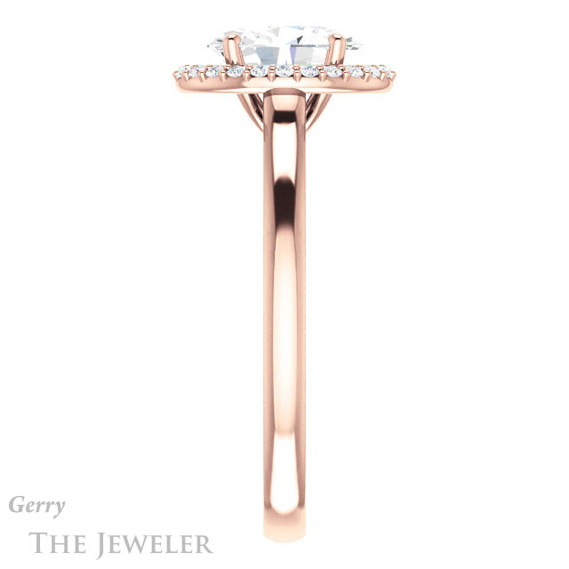 Oval Shaped Forever One Moissanite Engagement Ring #GTJ925-oval-fo-r