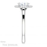 Oval Shaped Forever One Moissanite Engagement Ring #GTJ925-oval-fo-w