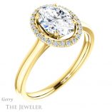 Oval Shaped Forever One Moissanite Engagement Ring #GTJ925-oval-fo-y 4 Oval Shaped Forever One Moissanite Engagement Ring #GTJ925-oval-fo-y