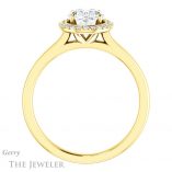 Oval Shaped Forever One Moissanite Engagement Ring #GTJ925-oval-fo-y 2 Oval Shaped Forever One Moissanite Engagement Ring #GTJ925-oval-fo-y
