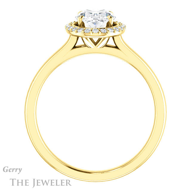 Oval Shaped Forever One Moissanite Engagement Ring #GTJ925-oval-fo-y