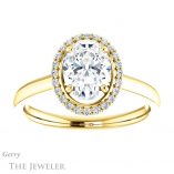 Oval Shaped Forever One Moissanite Engagement Ring #GTJ925-oval-fo-y 1 Oval Shaped Forever One Moissanite Engagement Ring #GTJ925-oval-fo-y