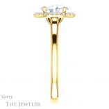 Oval Shaped Forever One Moissanite Engagement Ring #GTJ925-oval-fo-y 3 Oval Shaped Forever One Moissanite Engagement Ring #GTJ925-oval-fo-y
