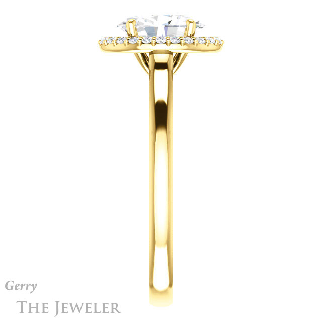 Oval Shaped Forever One Moissanite Engagement Ring #GTJ925-oval-fo-y 3 Oval Shaped Forever One Moissanite Engagement Ring #GTJ925-oval-fo-y