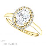 Oval Shaped Forever One Moissanite Engagement Ring #GTJ925-oval-fo-y 5 Oval Shaped Forever One Moissanite Engagement Ring #GTJ925-oval-fo-y