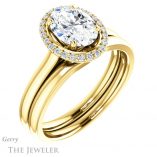 Oval Shaped Forever One Moissanite Engagement Ring #GTJ925-oval-fo-y 6 Oval Shaped Forever One Moissanite Engagement Ring #GTJ925-oval-fo-y