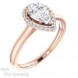 Pear Shaped Forever Brilliant Moissanite Engagement Ring #GTJ925-pear-fb-r