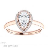 Pear Shaped Forever Brilliant Moissanite Engagement Ring #GTJ925-pear-fb-r