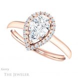 Pear Shaped Forever Brilliant Moissanite Engagement Ring #GTJ925-pear-fb-r