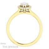 Pear Shaped Forever Brilliant Moissanite Engagement Ring #GTJ925-pear-fb-y