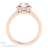 Round Cut Forever One Moissanite Engagement Ring #GTJ925-round-fo-r