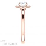 Round Cut Forever One Moissanite Engagement Ring #GTJ925-round-fo-r