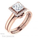 Princess Cut Forever One Moissanite Engagement Ring #GTJ925-square-fo-r