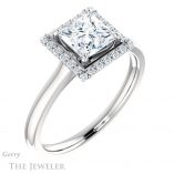 Princess Cut Forever One Moissanite Engagement Ring #GTJ925-square-fo-w