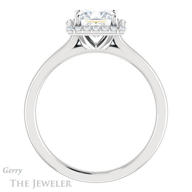 Princess Cut Forever One Moissanite Engagement Ring #GTJ925-square-fo-w