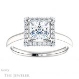 Princess Cut Forever One Moissanite Engagement Ring #GTJ925-square-fo-w