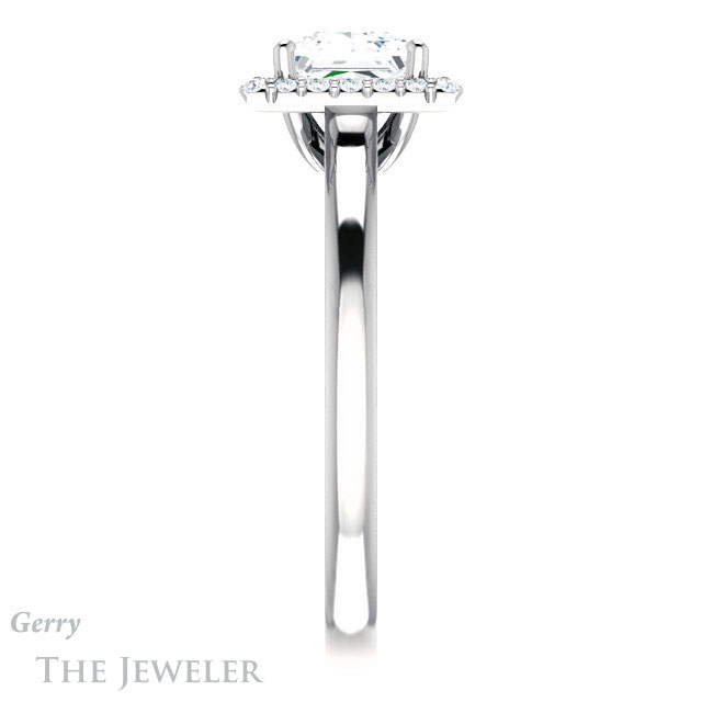 Princess Cut Forever One Moissanite Engagement Ring #GTJ925-square-fo-w