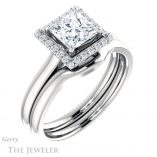 Princess Cut Forever One Moissanite Engagement Ring #GTJ925-square-fo-w