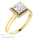 Princess Cut Forever One Moissanite Engagement Ring #GTJ925-square-fo-y