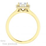 Princess Cut Forever One Moissanite Engagement Ring #GTJ925-square-fo-y
