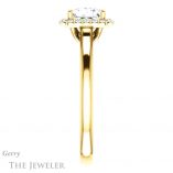 Princess Cut Forever One Moissanite Engagement Ring #GTJ925-square-fo-y