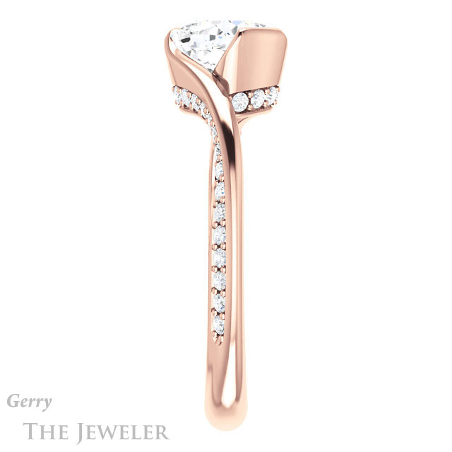Cushion Cut Forever One Moissanite Engagement Ring #GTJ927-cushion-fo-r 3 Cushion Cut Forever One Moissanite Engagement Ring #GTJ927-cushion-fo-r