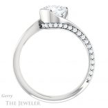 Cushion Cut Forever One Moissanite Engagement Ring #GTJ927-cushion-fo-w 2 Cushion Cut Forever One Moissanite Engagement Ring #GTJ927-cushion-fo-w