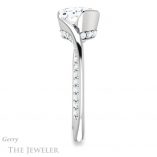 Cushion Cut Forever One Moissanite Engagement Ring #GTJ927-cushion-fo-w 3 Cushion Cut Forever One Moissanite Engagement Ring #GTJ927-cushion-fo-w