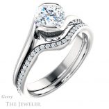 Cushion Cut Forever One Moissanite Engagement Ring #GTJ927-cushion-fo-w 6 Cushion Cut Forever One Moissanite Engagement Ring #GTJ927-cushion-fo-w