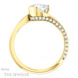 Cushion Cut Forever One Moissanite Engagement Ring #GTJ927-cushion-fo-y 2 Cushion Cut Forever One Moissanite Engagement Ring #GTJ927-cushion-fo-y