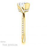 Cushion Cut Forever One Moissanite Engagement Ring #GTJ927-cushion-fo-y 3 Cushion Cut Forever One Moissanite Engagement Ring #GTJ927-cushion-fo-y