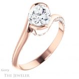Oval Shaped Forever One Moissanite Engagement Ring #GTJ927-oval-fo-r 4 Oval Shaped Forever One Moissanite Engagement Ring #GTJ927-oval-fo-r