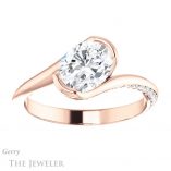 Oval Shaped Forever One Moissanite Engagement Ring #GTJ927-oval-fo-r 1 Oval Shaped Forever One Moissanite Engagement Ring #GTJ927-oval-fo-r