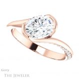 Oval Shaped Forever One Moissanite Engagement Ring #GTJ927-oval-fo-r 5 Oval Shaped Forever One Moissanite Engagement Ring #GTJ927-oval-fo-r