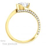 Oval Shaped Forever One Moissanite Engagement Ring #GTJ927-oval-fo-y