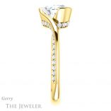 Oval Shaped Forever One Moissanite Engagement Ring #GTJ927-oval-fo-y