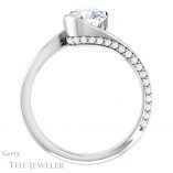 Round Cut Forever One Moissanite Engagement Ring #GTJ927-round-fo-w 2 Round Cut Forever One Moissanite Engagement Ring #GTJ927-round-fo-w