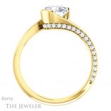 Round Cut Forever One Moissanite Engagement Ring #GTJ927-round-fo-y 2 Round Cut Forever One Moissanite Engagement Ring #GTJ927-round-fo-y