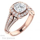 Cushion Cut Forever One Moissanite Engagement Ring #GTJ928-cushion-fo-r 4 Cushion Cut Forever One Moissanite Engagement Ring #GTJ928-cushion-fo-r