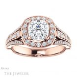 Cushion Cut Forever One Moissanite Engagement Ring #GTJ928-cushion-fo-r 1 Cushion Cut Forever One Moissanite Engagement Ring #GTJ928-cushion-fo-r