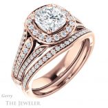 Cushion Cut Forever One Moissanite Engagement Ring #GTJ928-cushion-fo-r 6 Cushion Cut Forever One Moissanite Engagement Ring #GTJ928-cushion-fo-r