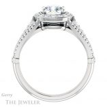 Cushion Cut Forever One Moissanite Engagement Ring #GTJ928-cushion-fo-w 2 Cushion Cut Forever One Moissanite Engagement Ring #GTJ928-cushion-fo-w