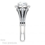 Cushion Cut Forever One Moissanite Engagement Ring #GTJ928-cushion-fo-w 3 Cushion Cut Forever One Moissanite Engagement Ring #GTJ928-cushion-fo-w