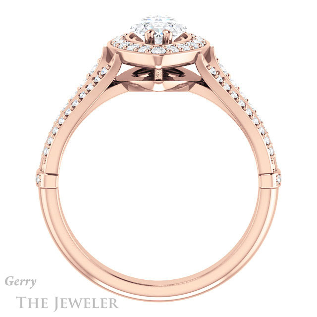Marquise Cut Forever Brilliant Moissanite Engagement Ring #GTJ928-marquise-fb-r